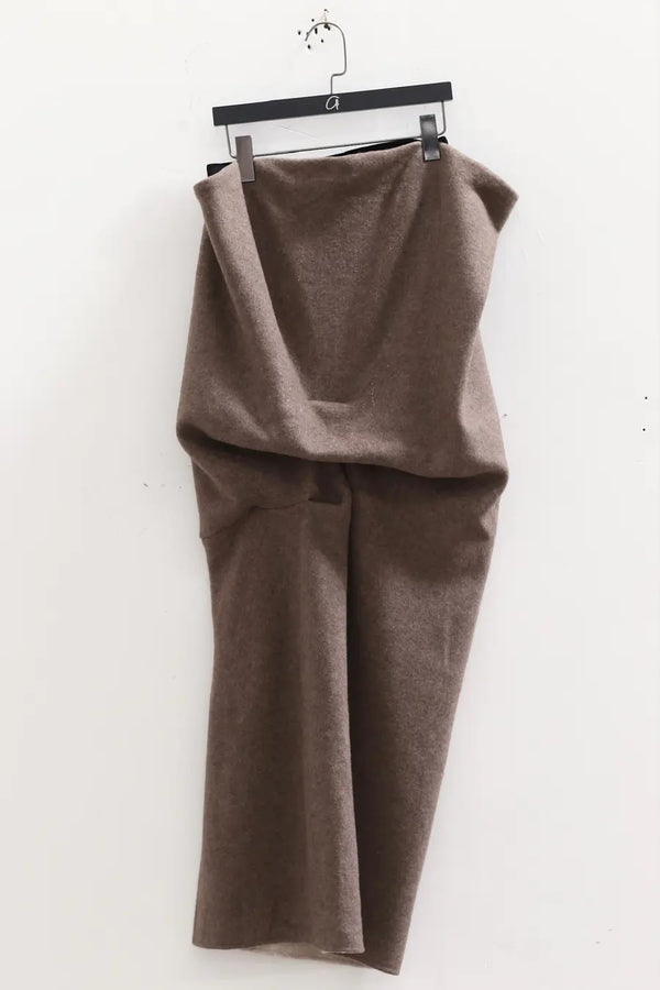 Un Morceau reversible wool asymmetric skirt UM222XZ17